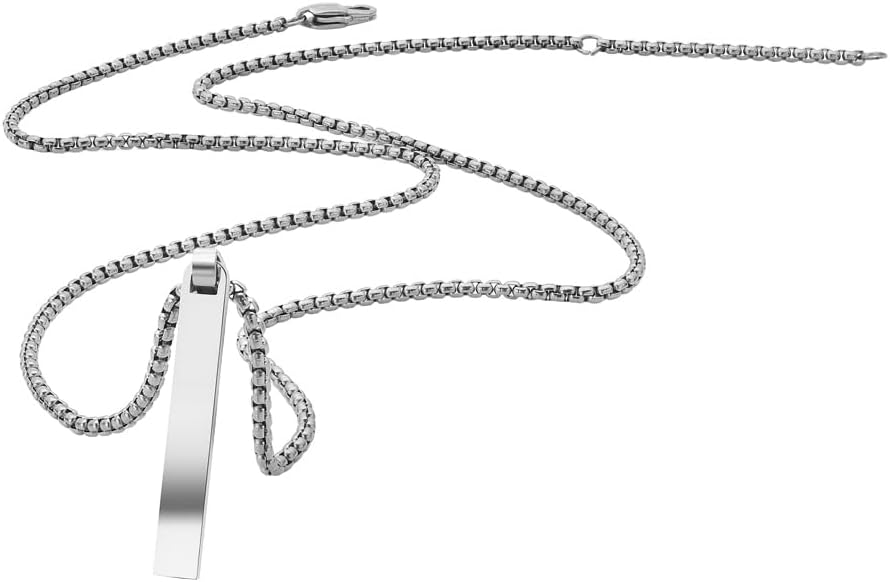 Geoffrey Beene Simple Customizable 3D Vertical Bar Pendant Necklace