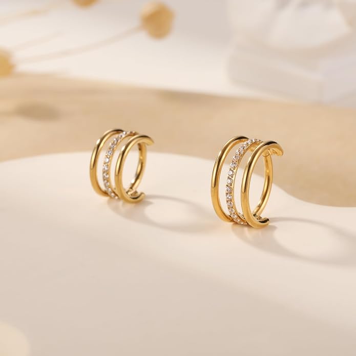 316L Surgical Steel Septum Clicker Ring Nose Ring Hoop Sleeper Hoop Earring Helix Rook Conch Cartilage Daith Tragus Earrings Lobe Nose Piercing Jewelry for Women