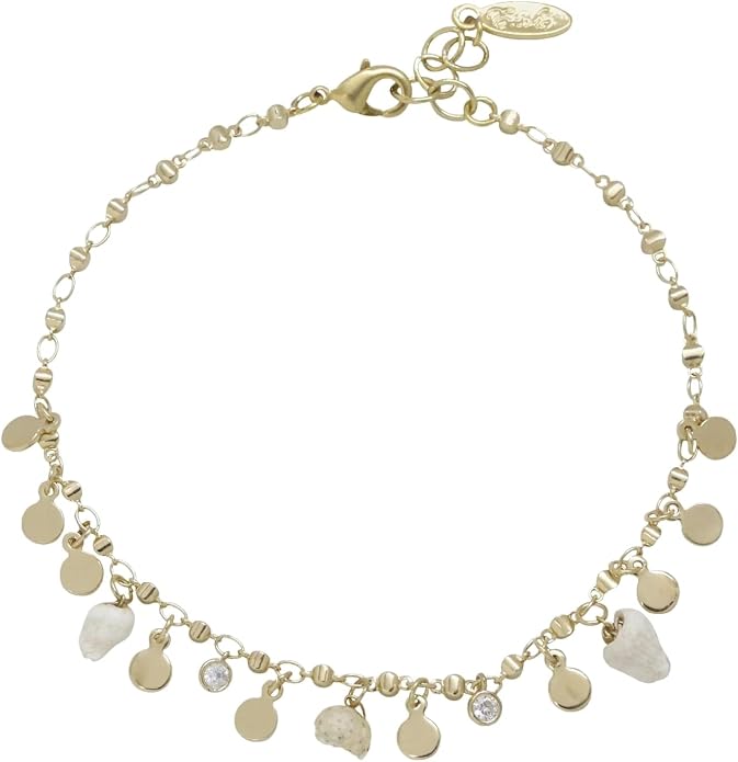 Ettika Anklets for Women. Anklet, 18k Gold or Rhodium Plated. Ankle Bracelets for Women, Jewelry