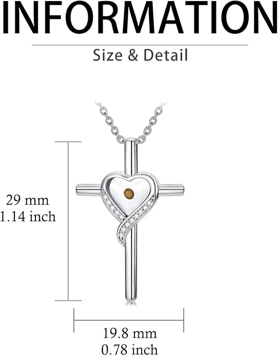 HPQQ Cross Necklace 925 Sterling Silver Turquoise Tree of Life Celtic Knot Cross Pendant Jewelry Mother's Day Gifts for Women