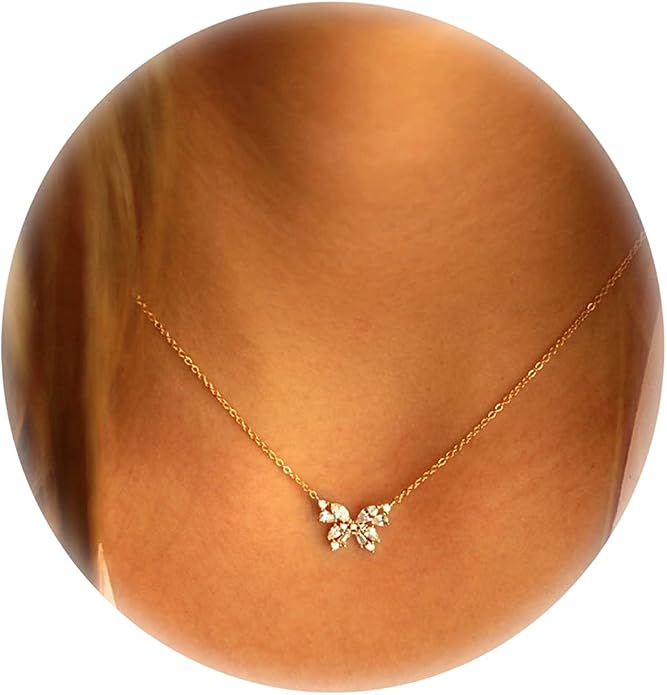 Collner 14K Gold Heart Pendant Necklace for Women Dainty Star Necklace Tiny Evil Eye Choker Necklace Boho Crescent Moon Necklace Minimalist Jewelry