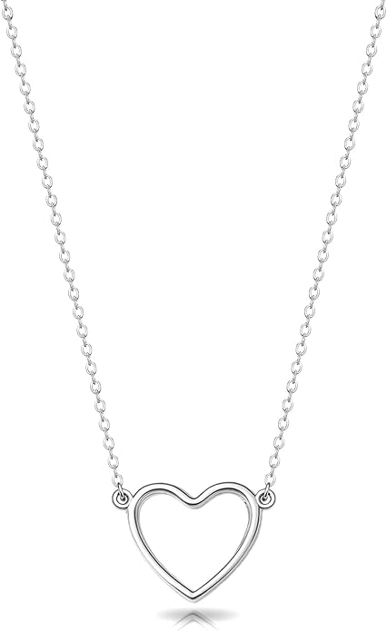 Zeffy Dainty Gold Heart Necklace for Women Trendy 14K Gold/Silver Plate Cute Heart Pendant Choker Necklaces Gold Love Heart Chain Necklace for Women Dainty Gold Jewelry Gifts for Women