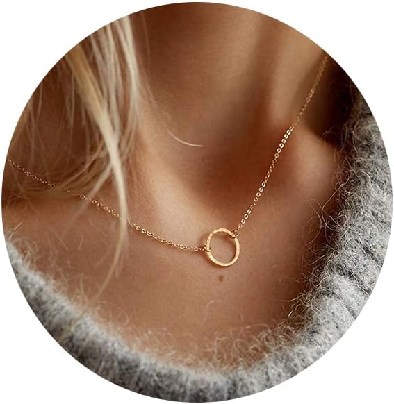 Lcherry Dainty Choker Necklace for Women 14K Gold Plated Choker Necklace Gifts for Her