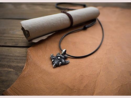 Baldur Jewelry - Viking Raven Crow Bird Necklace - Celtic Norse Odin Bird Raven Hugin Munin Pendant Necklace - Raven Wings Necklace - Raven Jewelry - Raven Skull Pendant - Raven Gifts