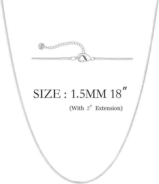 DEARMAY 14K Gold Plated Herringbone Necklaces for Women, Dainty Gold Snake Choker Chain Non Tarnish Trendy Simple Thin & Chunky Options Neckalce 1.5/3/5/6/8mm Chain Jewelry for Gifts