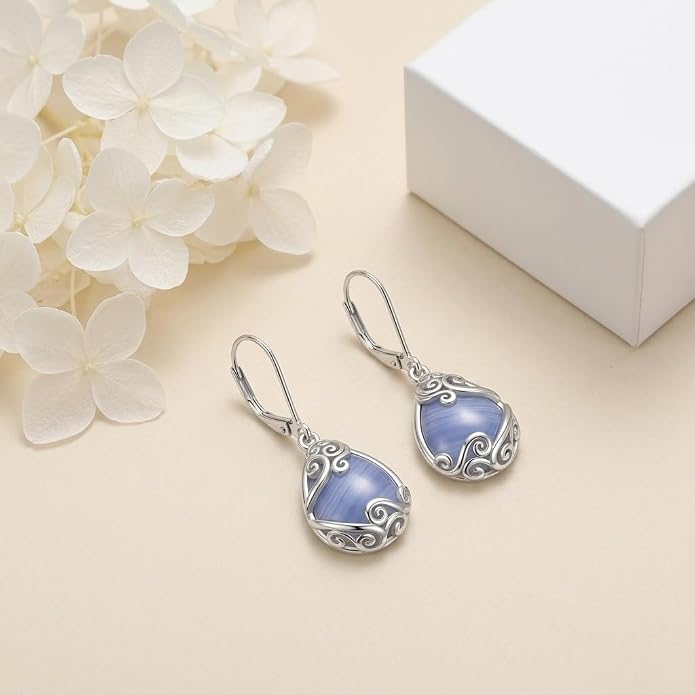 Teardrop Tree of Life/Filigree Earrings for Women Dangle Leverback Earrings Jewelry Gift Anniversary For Her