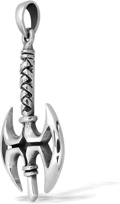 WithLoveSilver 925 Sterling Silver Viking Battle Axe Pendant