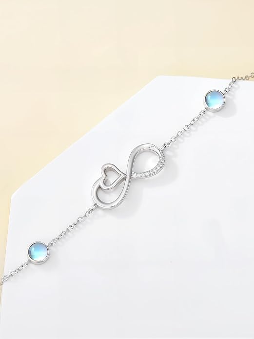 WINNICACA Sterling Silver Butterfly Bracelet Anklet Created Opal Butterfly Jewelry Gifts for Women Birthday Christmas Day Gifts
