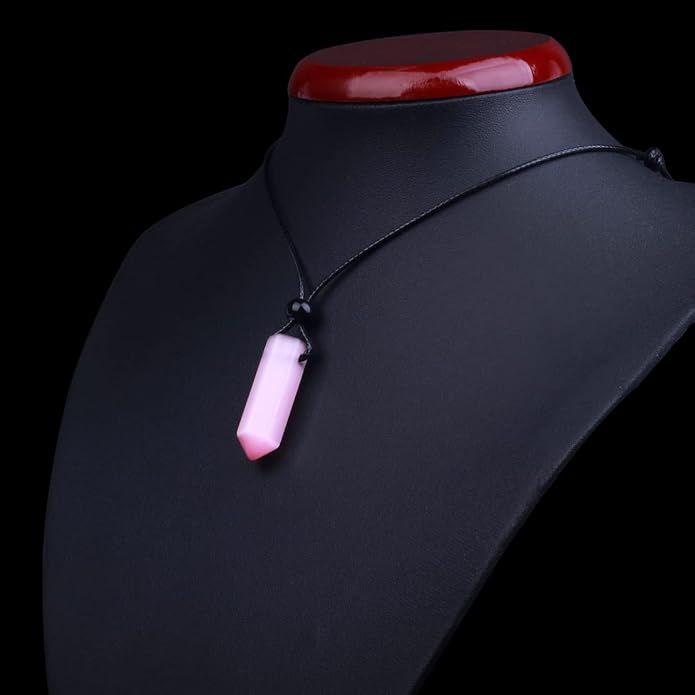 Magic Human Crystal Necklaces - Cool Crystal Point Pendants - Good Vibes Jewelry - Cute Simulated Cats Eye Wands - Spiritual Protection Pendulum Amulets - Good Luck Energy Talismans