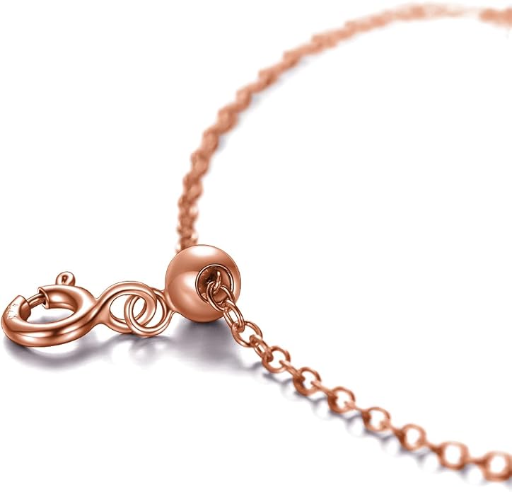 1pc 925 Sterling Silver 1.5mm Necklace Extender Chain 4inch Bracelet Anklet Single Bead Extension Adjustable Length