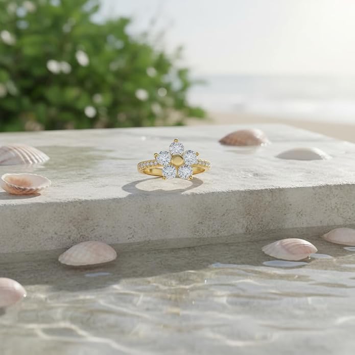 Boho Toe Rings for Women Adjustable Open Flower Foot Rings Summer Beach Jewelry Gifts for Women