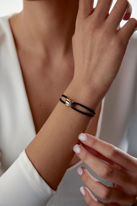 Joy-D 3 Rings Bracelet - String Bracelet with 3 Colors Rings, Adjustable Cord, High Quality Women&Men Bracelet, Gold Jewelry, Perfect Gift for Her&Him