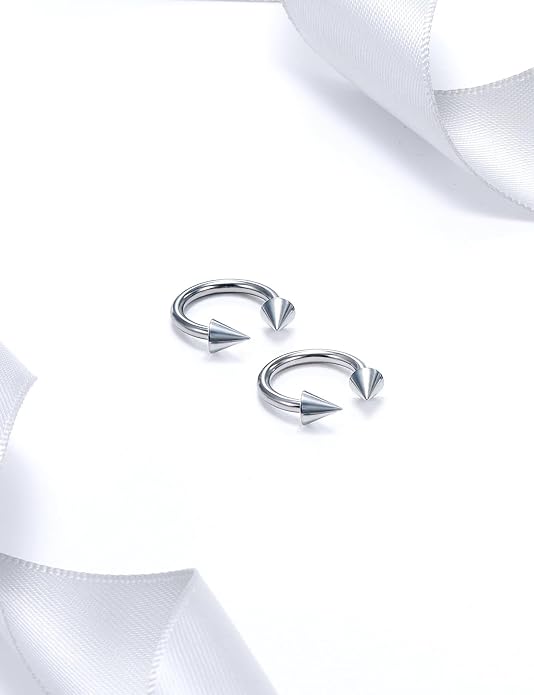 20G 18G 16G 14G 12G 8G 6G 4G 2G ASTM F136 Titanium Internal Thread Horseshoe Septum Ring Jewelry Circular Barbell Helix Snug Tragus Rook Daith Cartilage Earring Lip Ring Piercing Jewelry