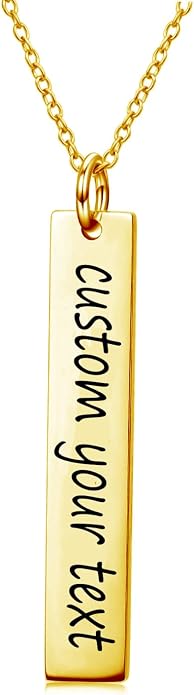 Customizable Your Name Bar Necklace Gift Personalized gift - Engraved Accessories for Wedding, Birthday, Graduation, Mother's Day, Christmas