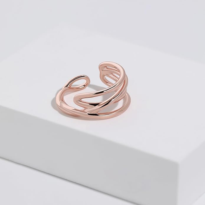 Meissa Gold Thumb Rings for Women Girls Statement Ring Hammered Chunky Band Rings Fashion Wide Band Stackable Index Finger Ring Size Adjustable