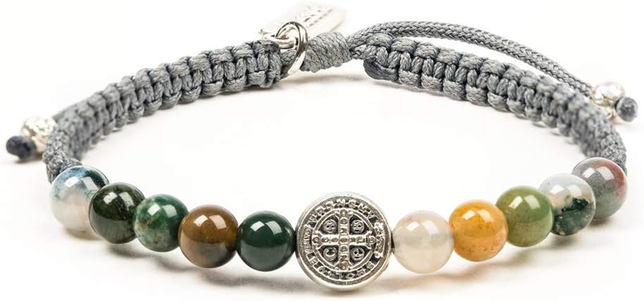 My Saint My Hero Benedictine Blessing Bracelets – Handwoven Spiritual Protection with Medals Hand-Cast In Italy at Sacred Site