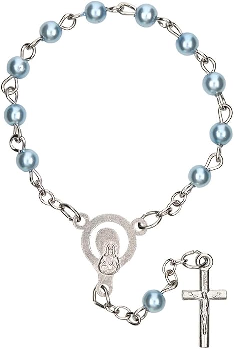 Autom Bulk Rosaries One Decade Rosary Prayer Bead Bracelets with Centerpiece and Crucifix