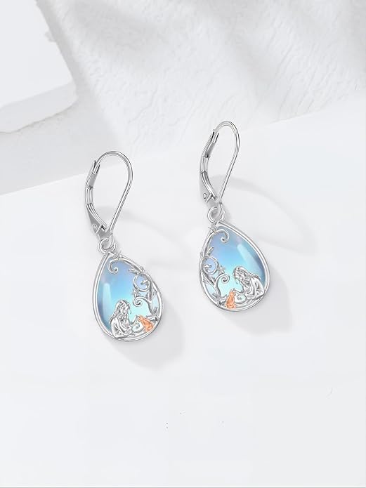 Seiyang Dangle Earrings 925 Sterling Silver Animal/American Flag/Turquoise Dangle Drop Earrings Jewelry Gifts for Women