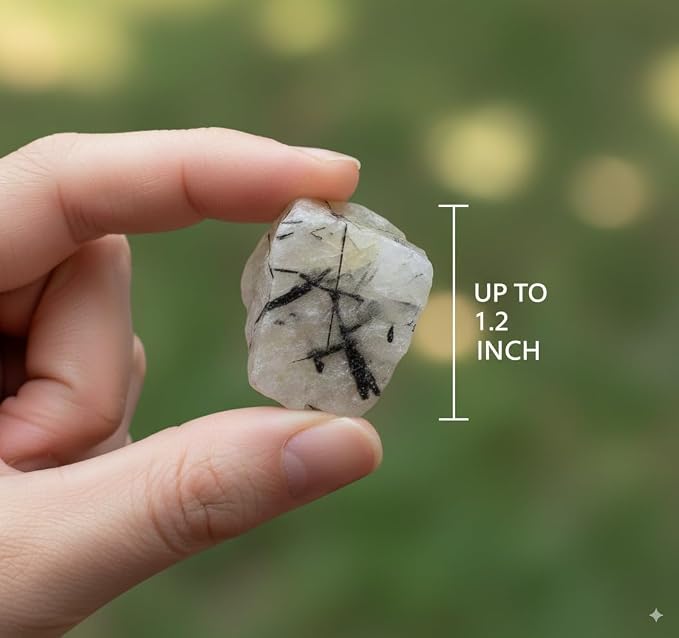 Large 1.25-2.0” Natural Rutile Quartz Raw Crystals Stones for Meditation, Chakra, Reiki, Crystal Grid, Energy Work, Wire Wrapping, Tumbling & Spiritual Home Decor