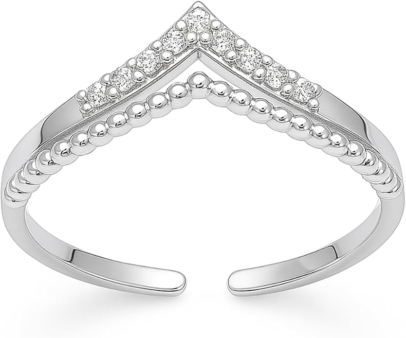 LeCalla 925 Sterling Silver Minimalist Toe Rings Set of Toe Ring Lightweight Simple Antique Open Adjustable Toe-Rings Beach Foot Jewelry Set for Women