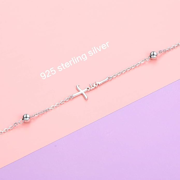 Yearace Anklet for Women S925 Sterling Silver Adjustable Foot Beaded Chain Lotus Flower Claddagh Dragonfly Witches Knot Ankle Bracelet Summer Beach Anklets Jewelry Gift