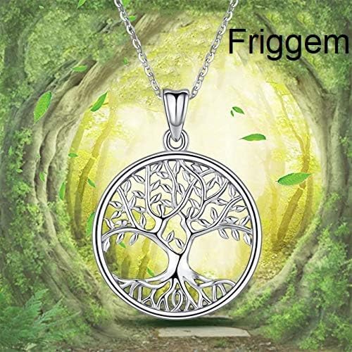 Tree of Life Necklace for Women, Sterling Silver Pendant with 18'' Chain, Jewelry Gifts for Women Grandma Wife Mom (with Gift Box)