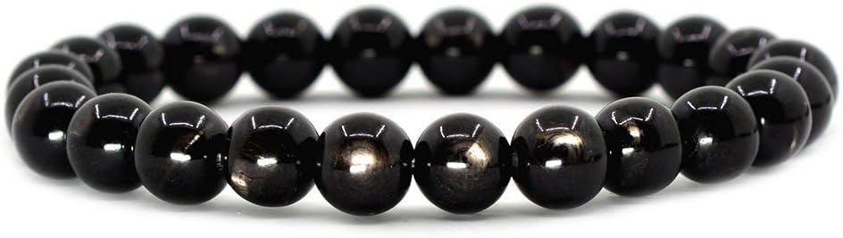 Justinstones Gem Semi Precious Gemstone 8mm Round Beads Stretch Bracelet 7 Inch Unisex