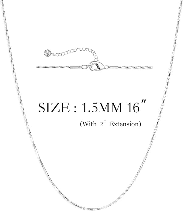 DEARMAY 14K Gold Plated Herringbone Necklaces for Women, Dainty Gold Snake Choker Chain Non Tarnish Trendy Simple Thin & Chunky Options Neckalce 1.5/3/5/6/8mm Chain Jewelry for Gifts