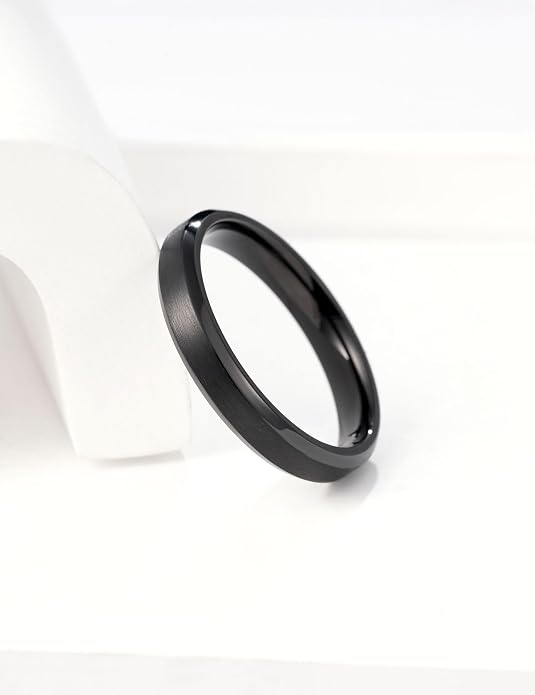 King Will Titanium Wedding Band for Men Women- 3-10mm Width Black/Sliver/Gold High Purity Titanium Promise Wedding Ring Comfort Fit for Daily Wear Size 6-14