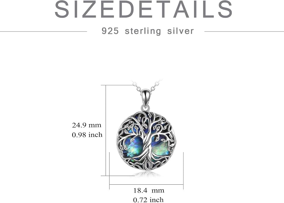 WINNICACA Tree of Life Gifts for Women 925 Sterling Silver Tree of Life Celtic Pendant Necklace Family Irish Jewelry Gifts for Women Wife Girlfriend Anniversary Birthday Gift