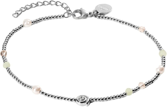 Purelei® Anklet Sundial Shell – 14K Gold plated stainless steel jewelry – Water-resistant anklet for women – Fashion jewelry for your individual look