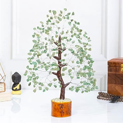 Crocon® Green Jade Crystals and Healing Stones Tree, Birthday Gifts for Women, Sister Birthday Gifts, Crystal Tree of Life for Positive Energy, Home Office Decor, Spiritual Gift for Women & Men