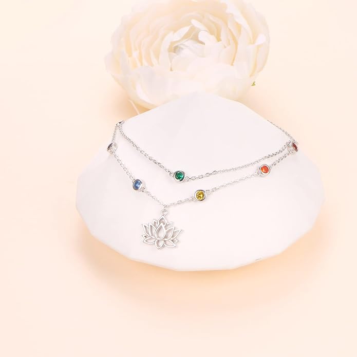 Yearace Anklet for Women S925 Sterling Silver Adjustable Foot Beaded Chain Lotus Flower Claddagh Dragonfly Witches Knot Ankle Bracelet Summer Beach Anklets Jewelry Gift