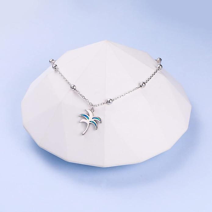 DAOCHONG Anklet for Women S925 Sterling Silver Adjustable Foot Chain Ankle Bracelet Anklets Jewelry