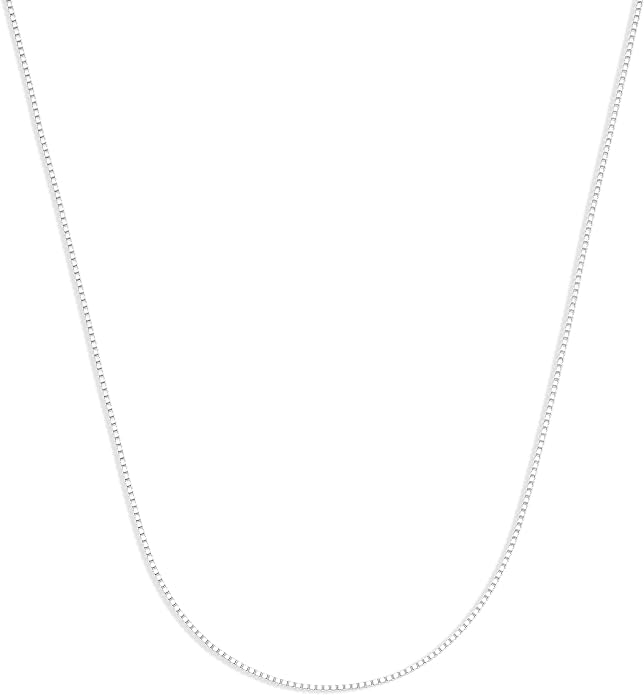 Amazon Essentials Sterling Silver 1.2mm Box Chain