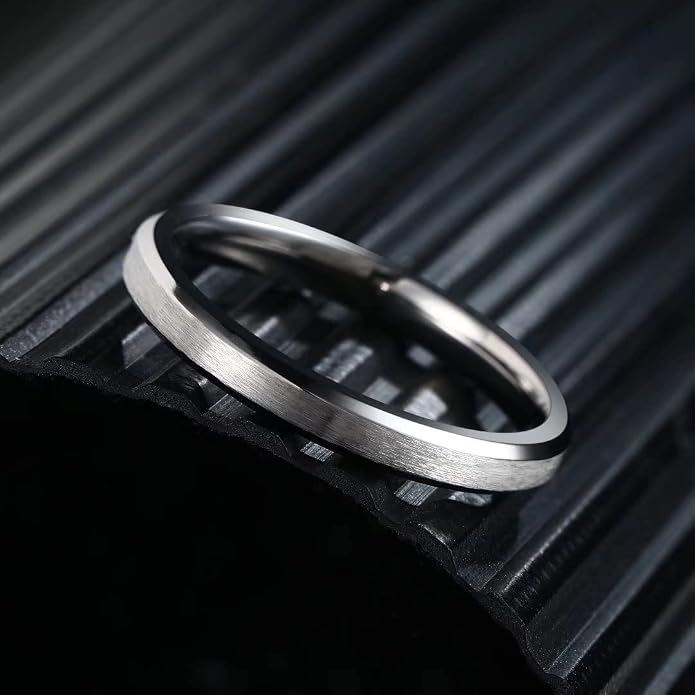 King Will Titanium Wedding Band for Men Women- 3-10mm Width Black/Sliver/Gold High Purity Titanium Promise Wedding Ring Comfort Fit for Daily Wear Size 6-14