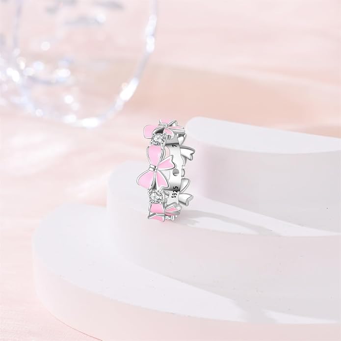 925 Sterling Silver Rings for Women | Elegant Dainty Hoop & Band Rings with 5A Cubic Zirconia | Daily Wear Jewelry with Gift Bag (Sizes 6-9)