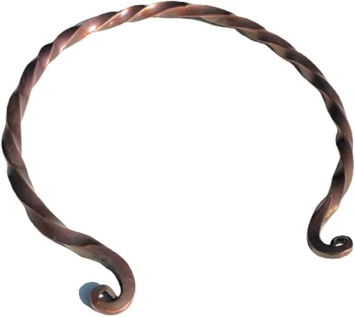 ARTIZANSTORE Hand Forged Iron Torc | Viking Torque Necklace for Men | Authentic Medieval Design | Historical Craftsmanship | Ideal Gift for History Enthusiasts