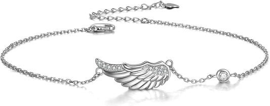 POPLYKE 925 Sterling Silver Infinity/Cross/Mermaid/Starfish/Pearl Anklet for Women Summer Jewelry