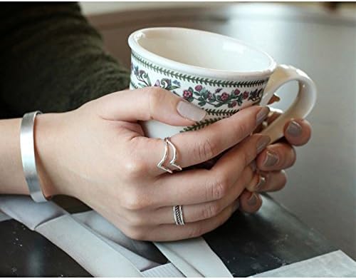 925 Sterling Silver Knuckle Rings for Women Minimalist Thin Stacking Rings Set 3PCS Midi Pinky Ring Size 2.5-8.5