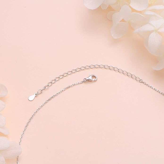 DAOCHONG S925 Sterling Silver Choker Short Necklace Pendant for Women Jewelry Gift