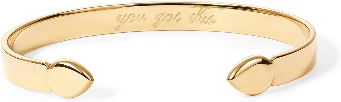PAVOI 14K Gold Plated Stainless Steel Bangle Bracelets for Women | Inspirational Engraved Adjustable Mantra Cuff Bangle | Personalized Gift for Her Mom Sister | Birthday Gifts for Women