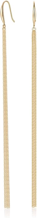 Long Chain Dangle Earrings Dainty Tassel Drop Linear Earrings Hypoallergenic Jewelry