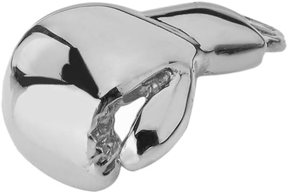 Fine 3D Boxing Glove Sports Charm Pendant Necklace in Solid Sterling Silver