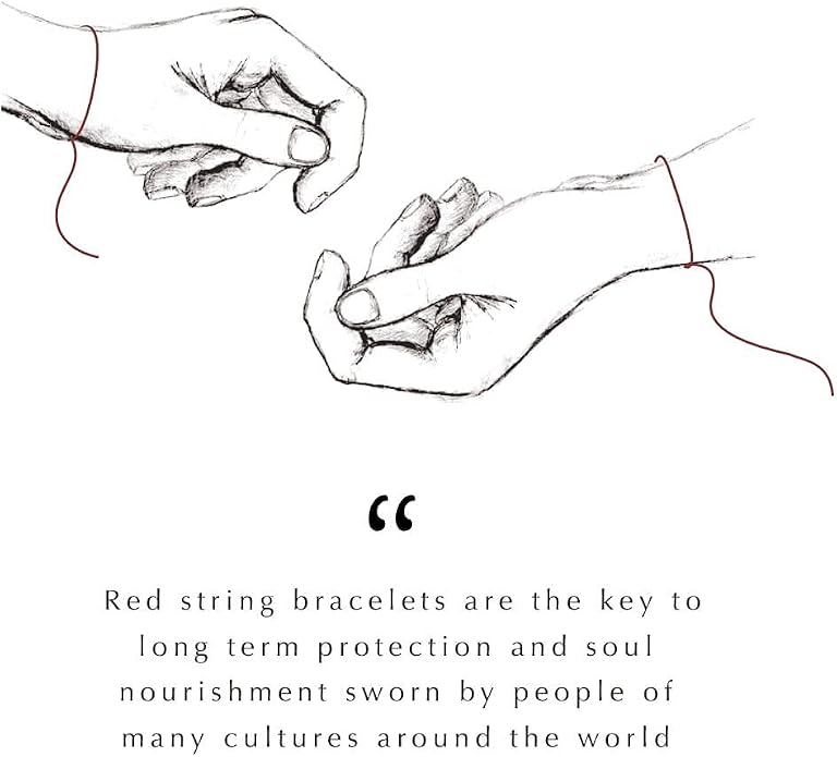 KARMA AND LUCK Red String Bracelet with Black Onyx, Jade, Tiger Eye, Lapis Lazuli - Rhodium Plated Brass, Handmade in Thailand, Available in 6.5", 7", 7.5" Lengths