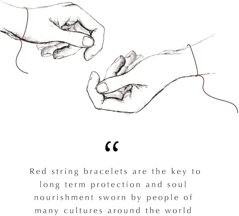 KARMA AND LUCK Red String Bracelet with Black Onyx, Jade, Tiger Eye, Lapis Lazuli - Rhodium Plated Brass, Handmade in Thailand, Available in 6.5", 7", 7.5" Lengths