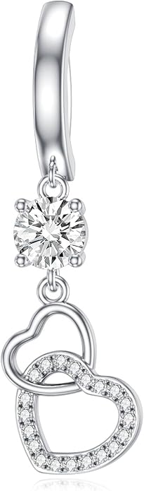 Butterfly Cross Shark Belly Button Ring 925 Sterling Silver Clicker Belly Rings Dangle Navel Ring Hypoallergenic Navel Piercing Belly Piercing Jewelry Gifts for Women