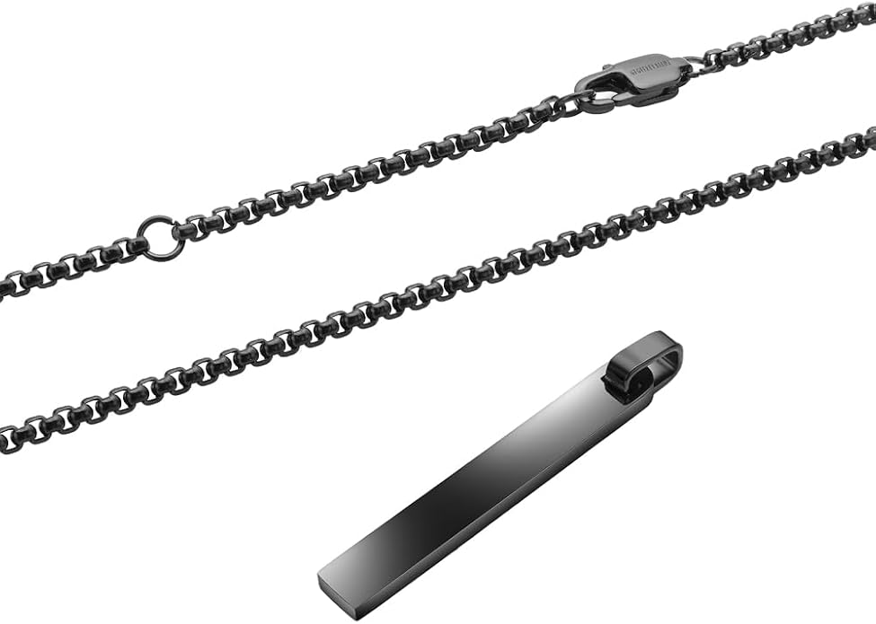 Geoffrey Beene Simple Customizable 3D Vertical Bar Pendant Necklace