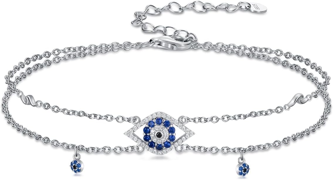 Dorunmo 925 Sterling Silver Anklet Bracelet Mother’s Day Birthday Jewelry Gifts for Women Wife Girlfriend Mom Her
