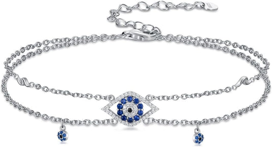 Dorunmo 925 Sterling Silver Anklet Bracelet Mother’s Day Birthday Jewelry Gifts for Women Wife Girlfriend Mom Her